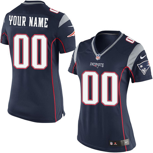 Women's Elite Nike Jersey Navy Blue Home - Customized NFL New England Patriots